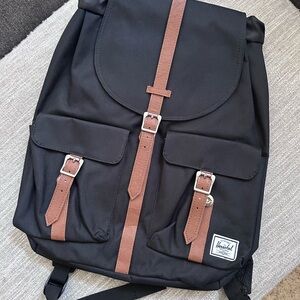 Herschel Supply Company Black Backpack with Tan Accents